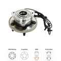 Wheel Hubs for Jeep Grand Cherokee (2005–2010) Front Rear with Bearing & Sensor AWD