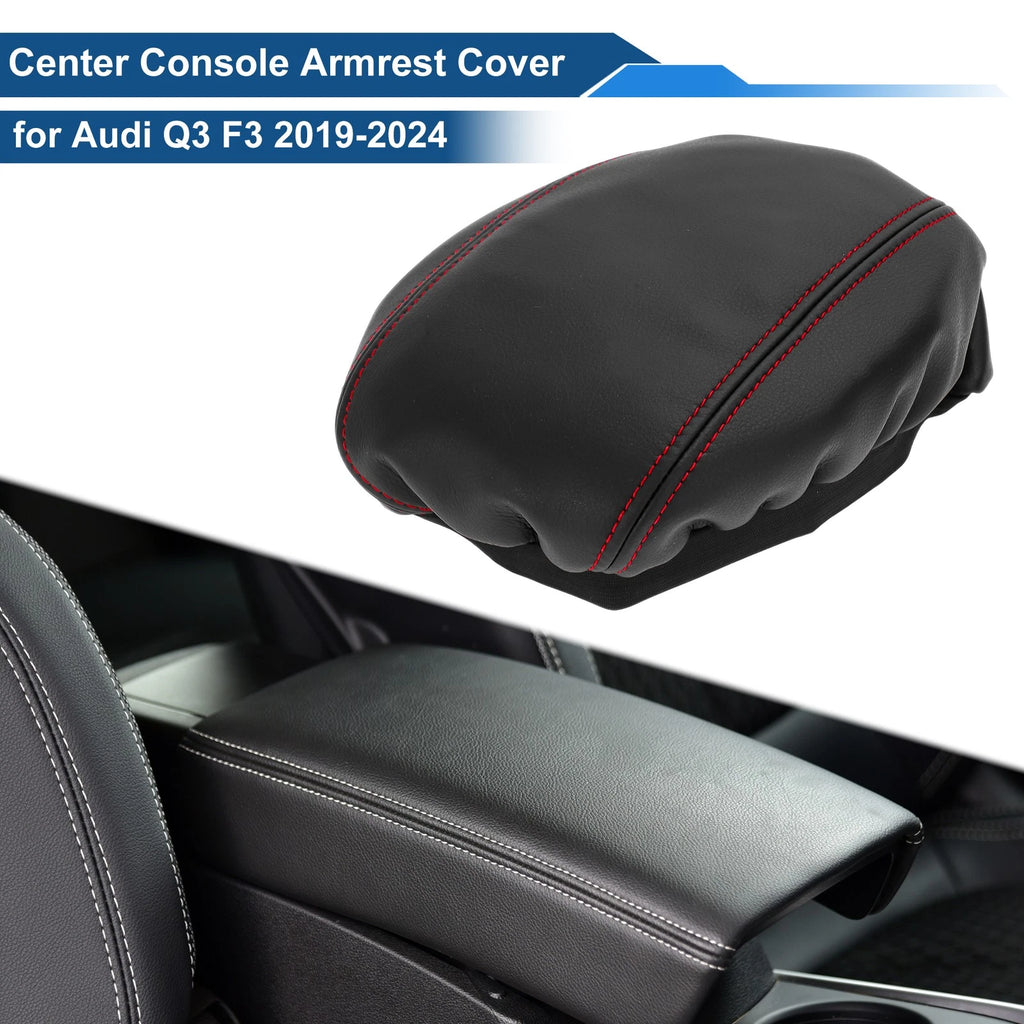 Armrest Cover for Audi Q3 F3 (2019–2024) Anti-Scratch Black Red