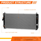 Aluminum Core Cooling Radiator for Cadillac Deville (2000) DPI-2352