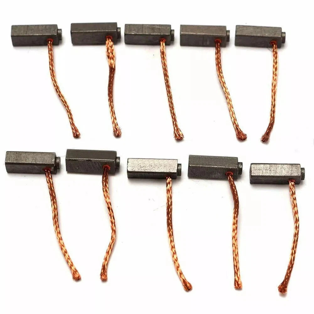 Set of 10 Carbon Brushes for Motor Maintenance