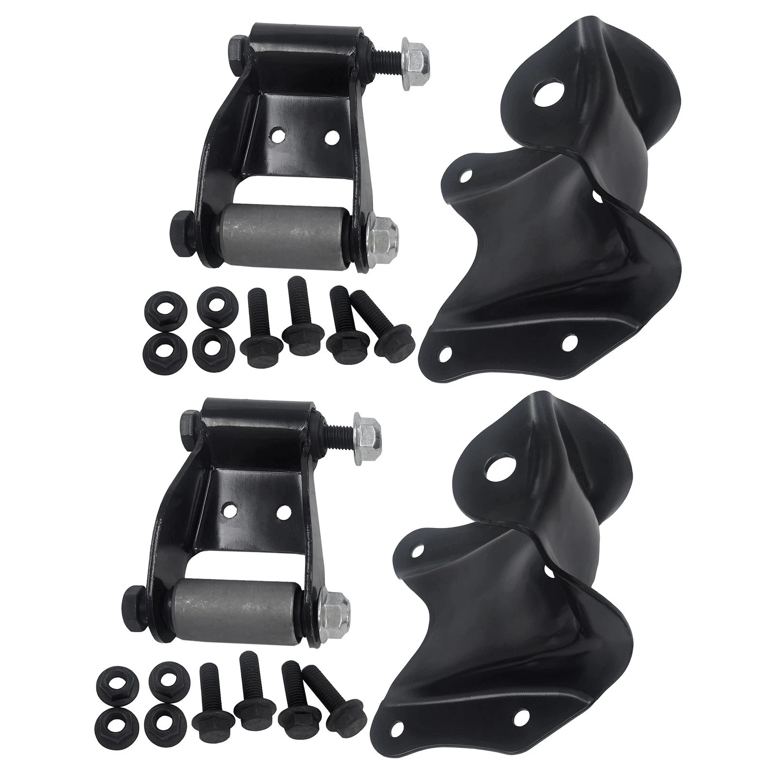 2X Rear Leaf Spring Shackle Bracket Kit for Ford E150 F150 (1986–2007) 722100