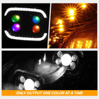 RGB LED DRL Switchback Projector Headlights for Volvo VN VNL (2018–2024)