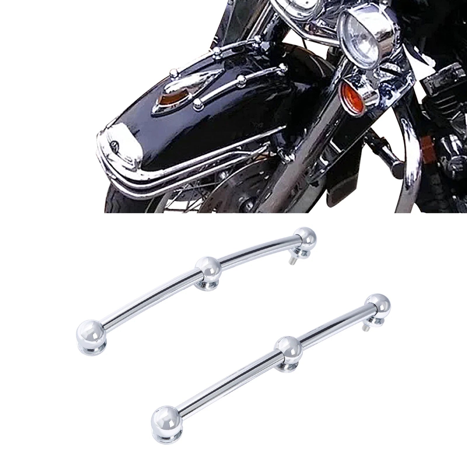 Front Fender Side Spear Trim for Harley Heritage Softail FLST (1986–2017) Chrome