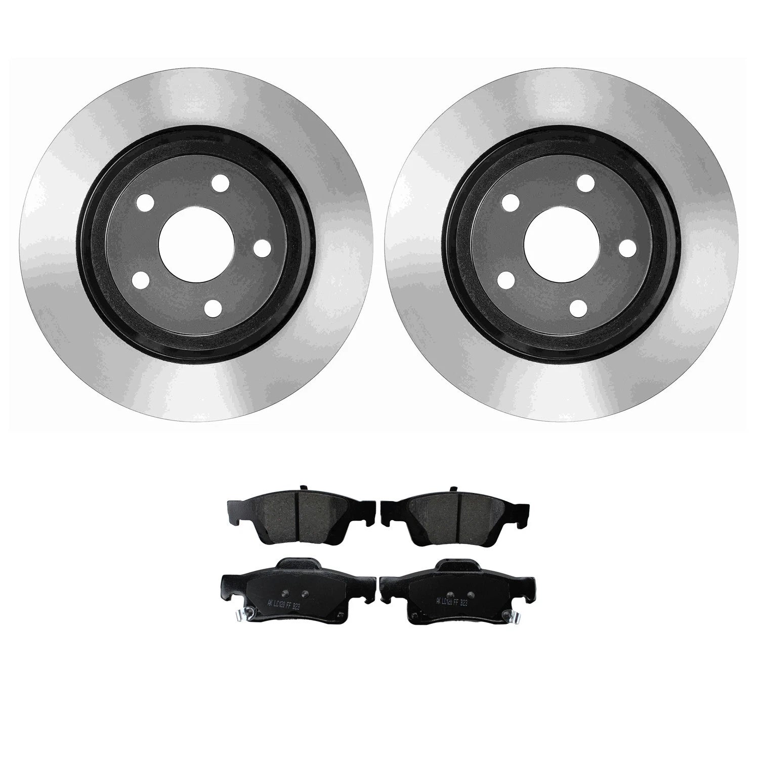 Rear Rotors & Akebono ProACT Ceramic Brake Pads Kit for Durango V8 (2011–2023)