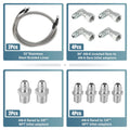 53" Transmission Cooler Hose Line Fitting Set for Chevy TH350 TH400 700R4