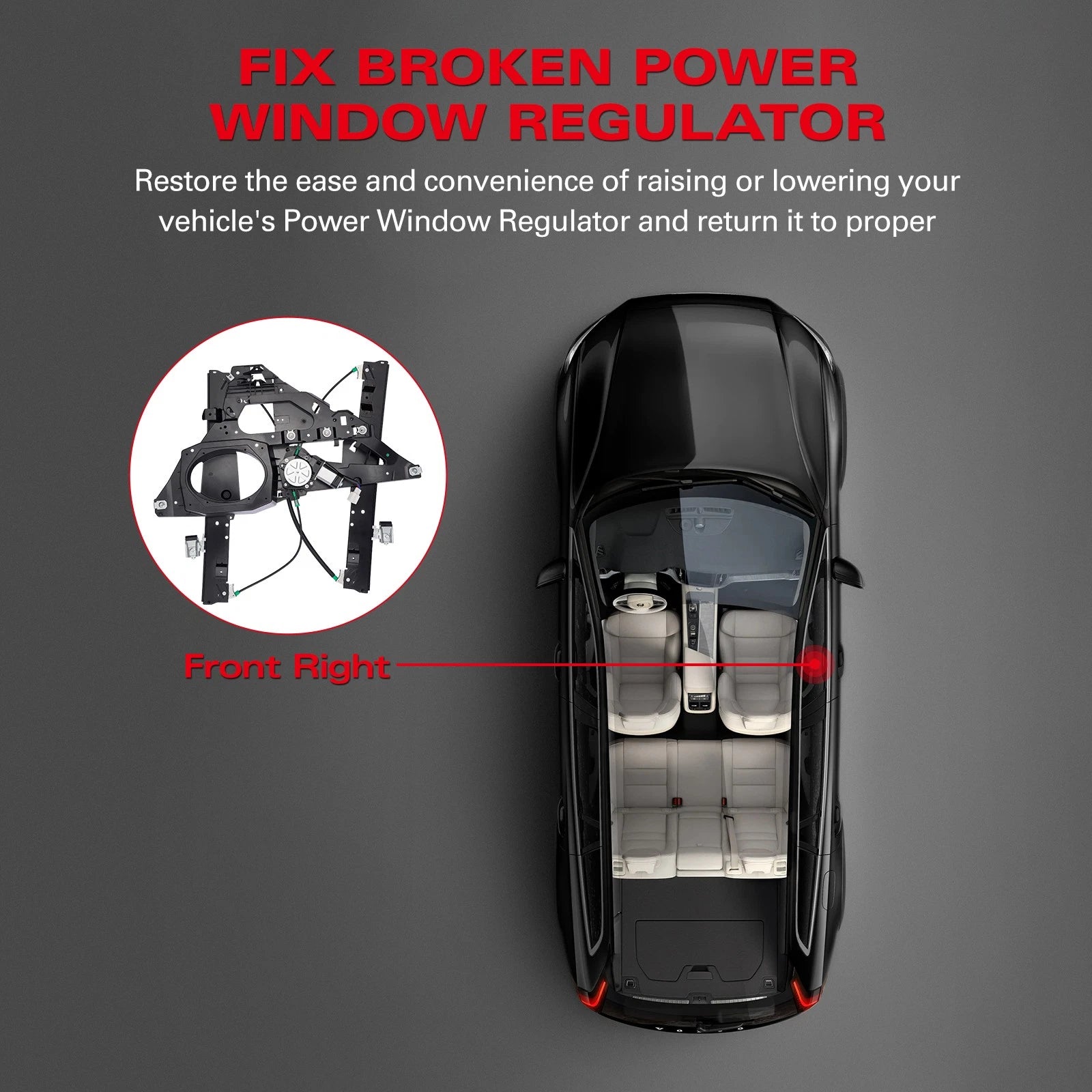 Power Window Motor and Regulator Assembly for Ford Expedition Lincoln (2008–2017)