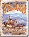 Vintage Replica Tin Metal Sign for Cowboy Country (1672)