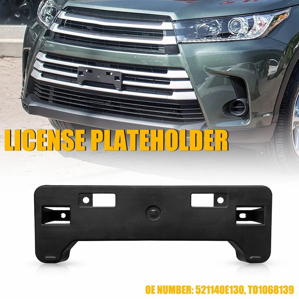 Front License Plate Bracket for Toyota Highlander (2017–2019) Black