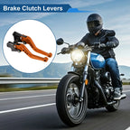 Adjustable Short Brake Clutch Levers for BMW F650GS (2008–2012) - Orange 1 Pair
