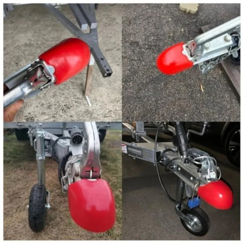 Protective Cover for Trailer Ball (50MM) Red Plastic Coupler Accessory