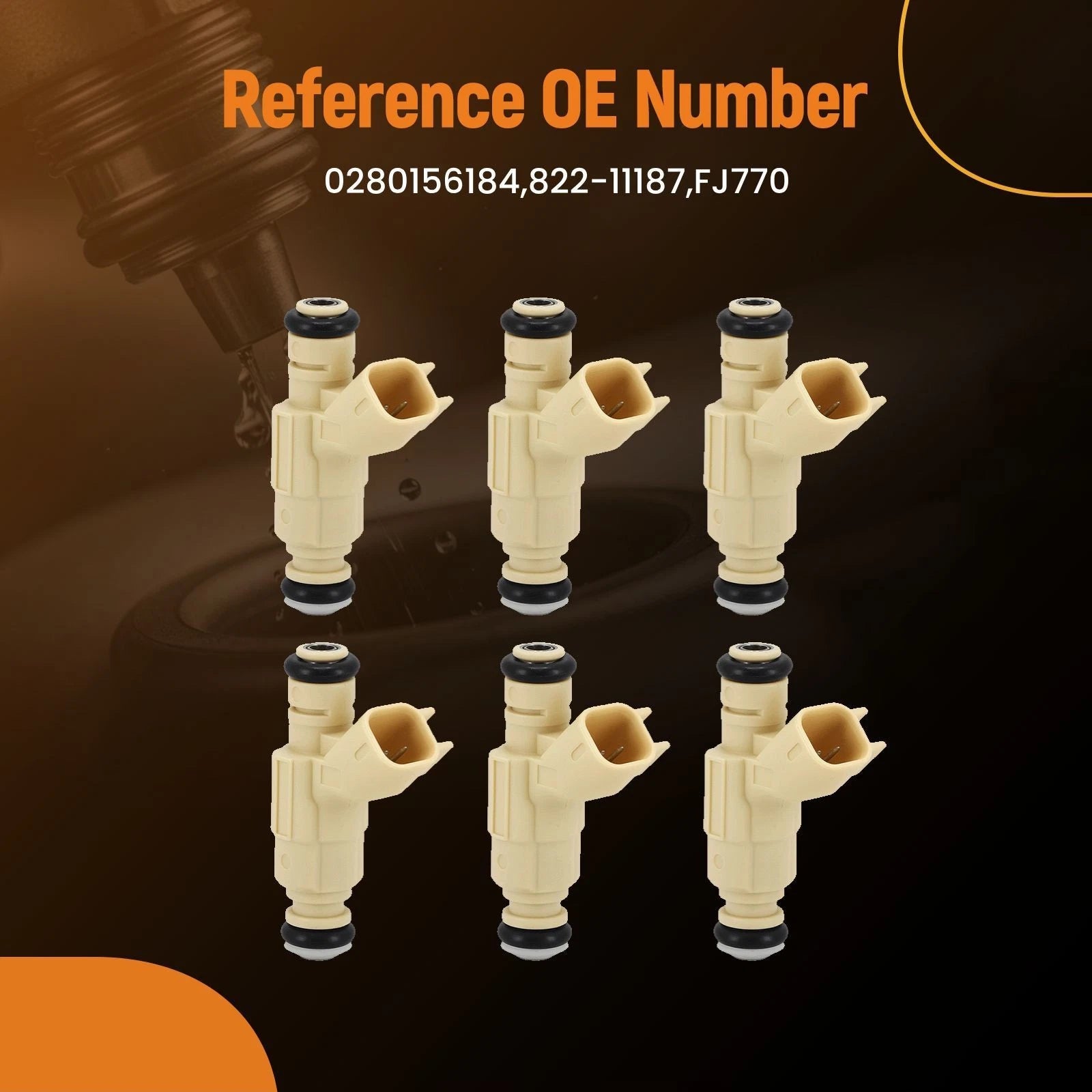 6Pcs Fuel Injectors for Ford Explorer Sport Trac (2004–2004)