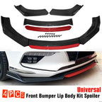 Carbon Fiber Look Front Bumper Lip Splitter Spoiler Body Kit for Universal Car