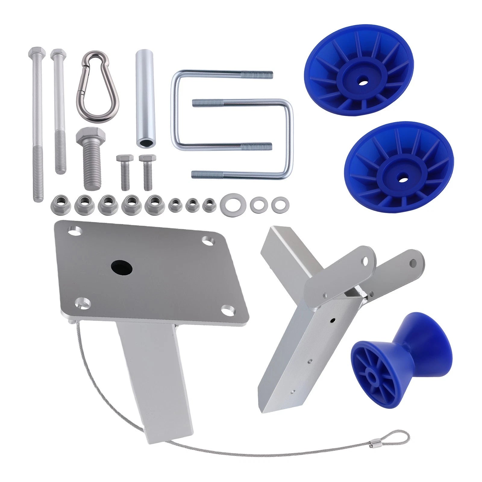 Adjustable Boat Trailer Winch Post w/Roller for 3"x4" Trailer Drawbar