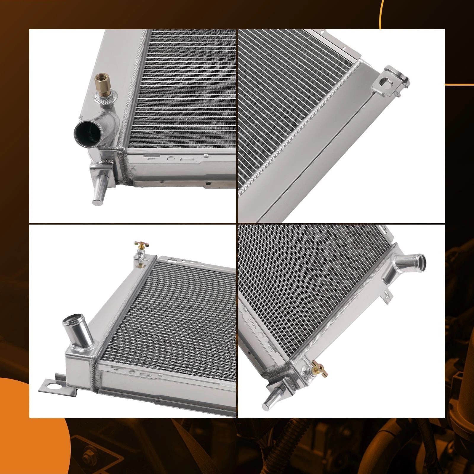 3-Row Aluminum Radiator for Ford Ranger and Bronco II (1985–1994)