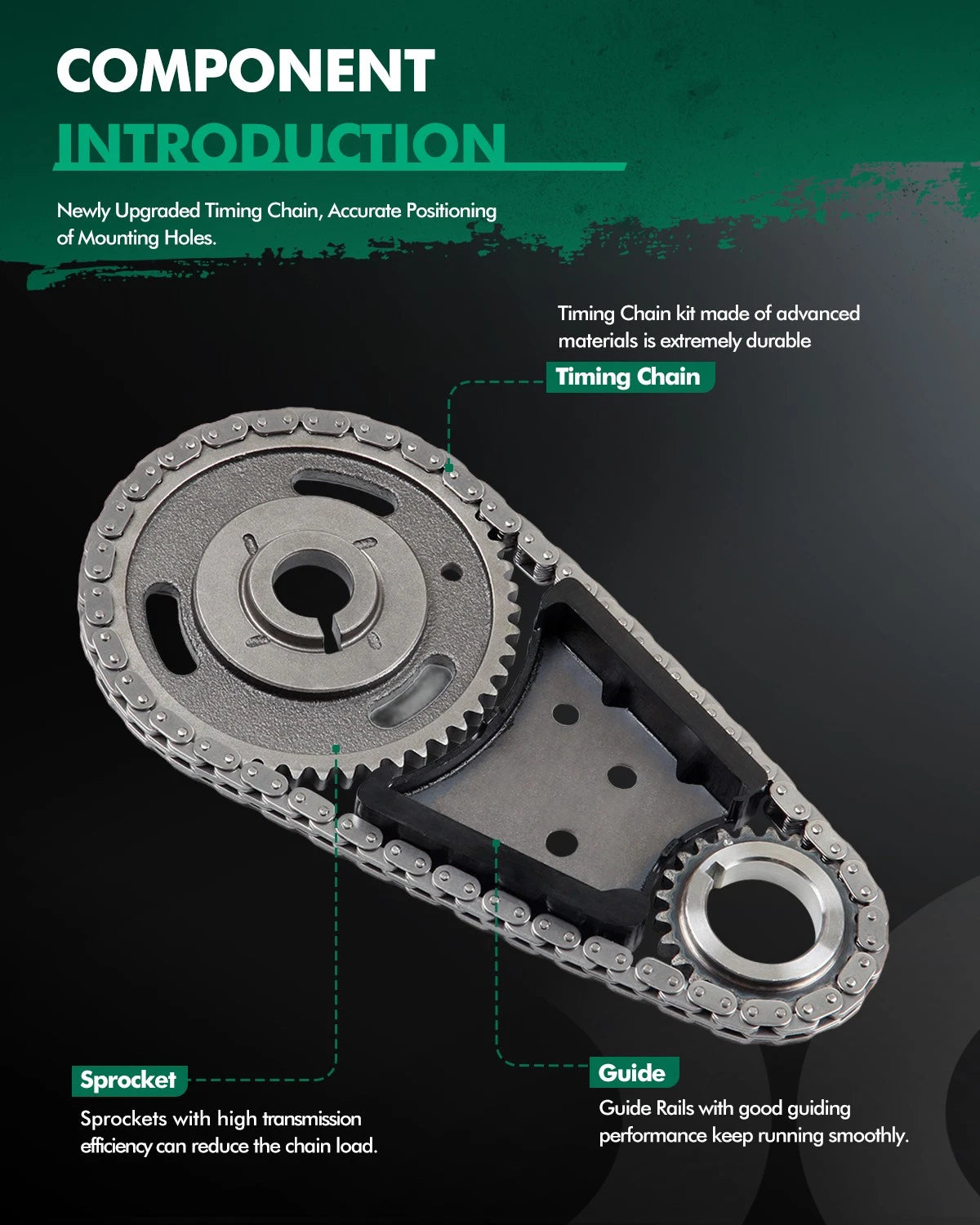 Timing Chain Component Kit for Pontiac Oldsmobile 3.4L V6 (1995–2007)