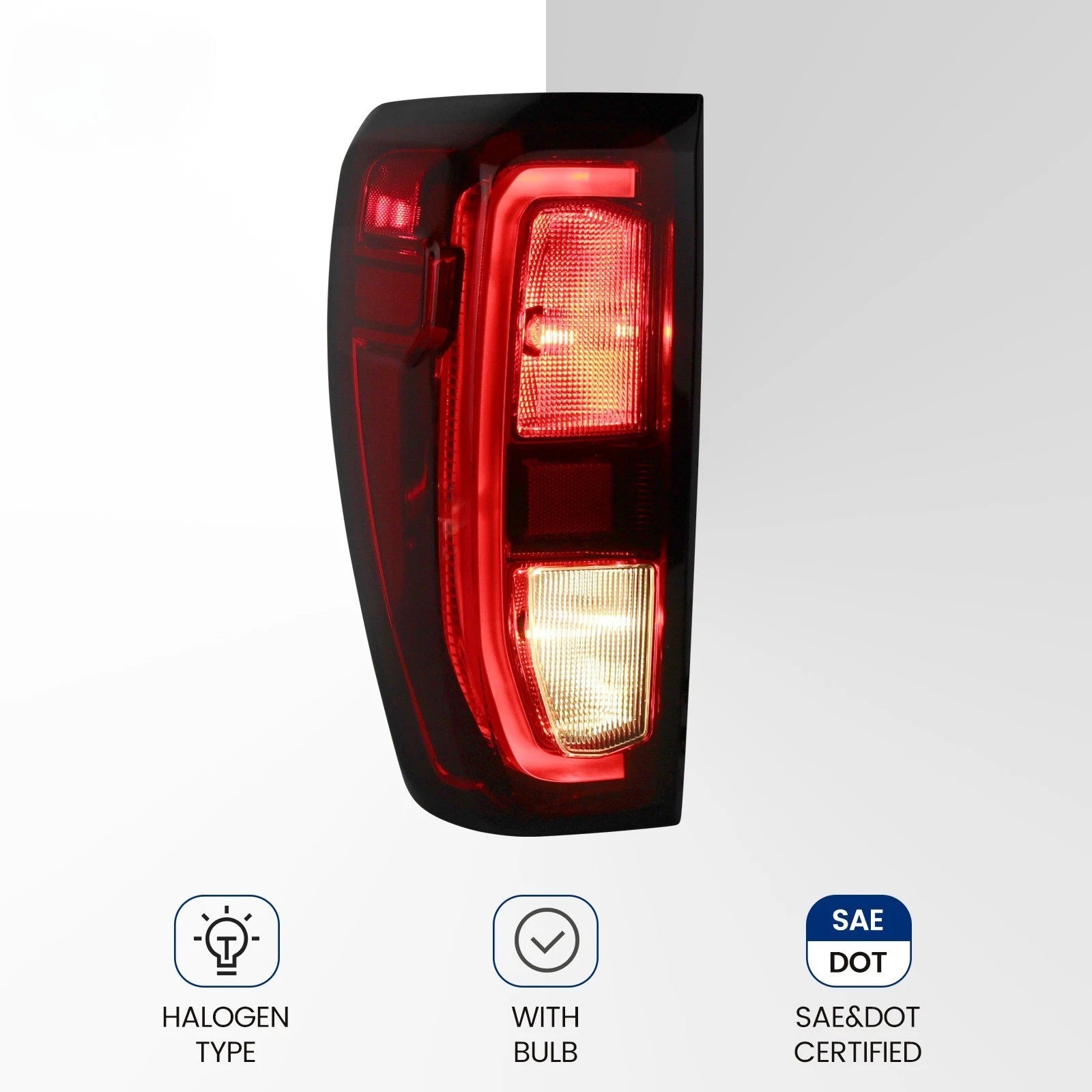Set of 2 Halogen Tail Lights for GMC Sierra 1500 2500HD 3500HD (2019–2026)