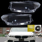 Pair Clear Headlight Lens Cover for BMW G30 G31 G38 5 Series (2016–2020)