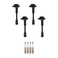 Set of 4 Ignition Coils & Spark Plugs for Ford Escape Fiesta (L4 Turbo)