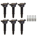 Set of 6 Ignition Coils & Spark Plugs for Ford Escape 3.0 V6 (2001–2007)