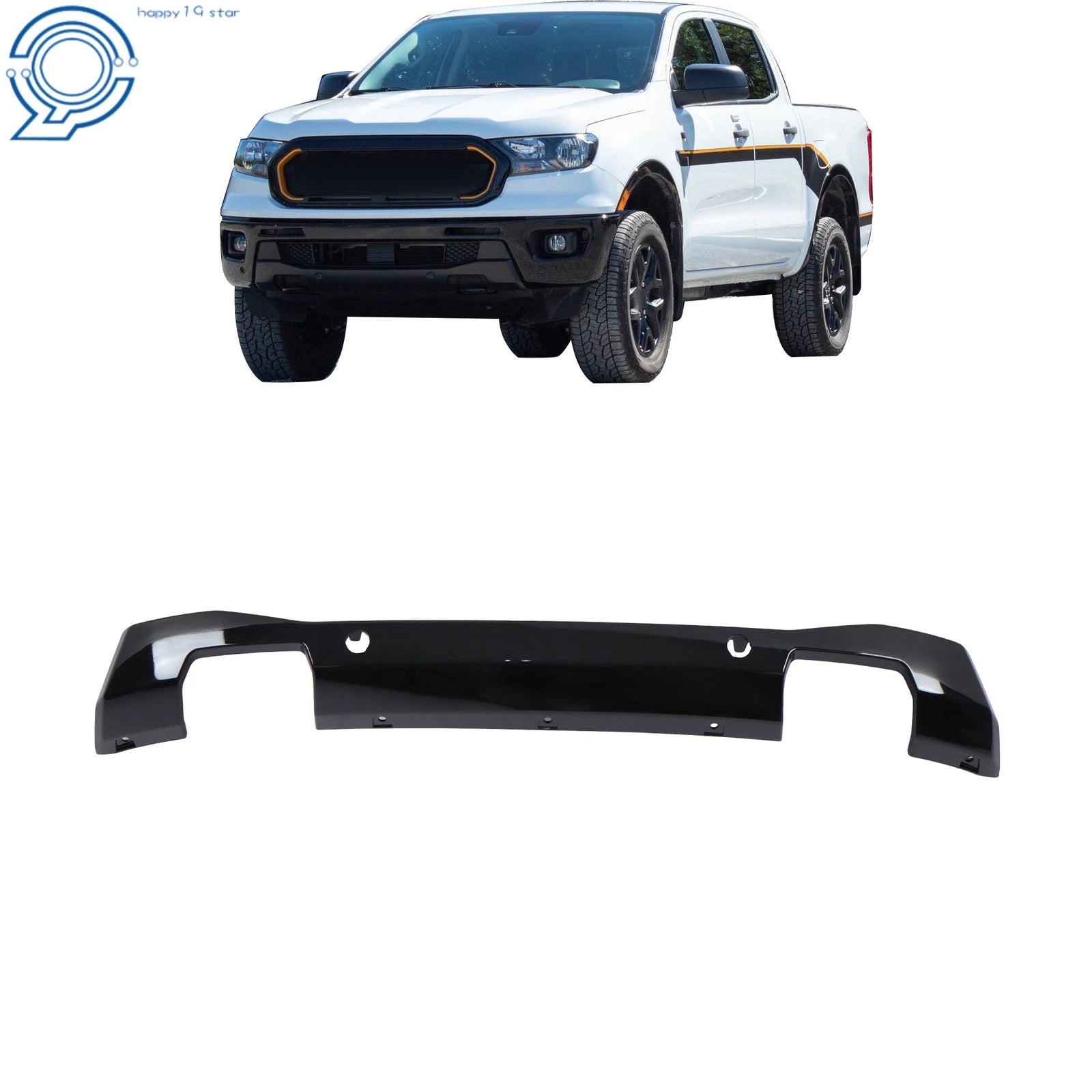 Front Lower Valance Panel for Ford Ranger (2019–2023) with Sensor Holes