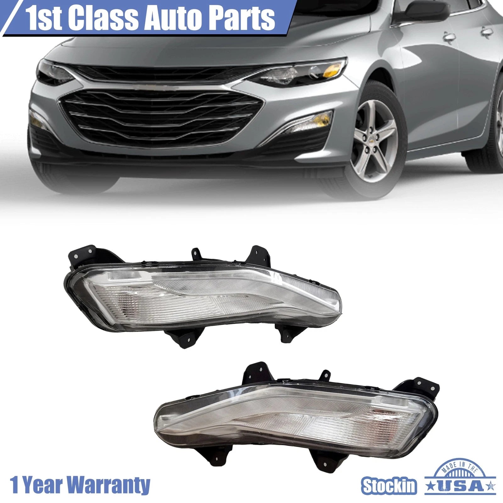 Set of 2 Front LED Fog Lights for Chevrolet Malibu (2019–2021)