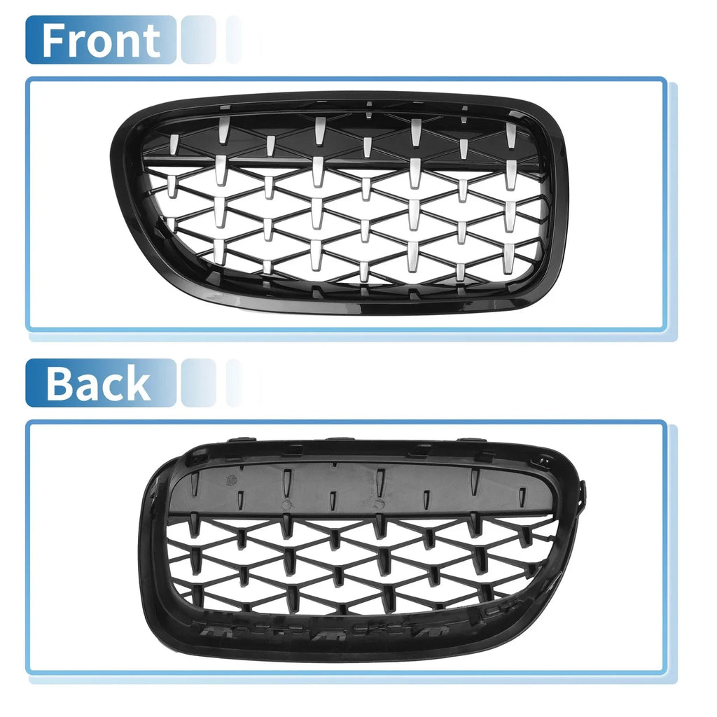 Front Hood Bumper Grille for BMW 528i 535i 550i xDrive F10 Black