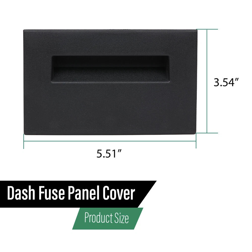Dashboard Fuse Panel Cover for Chevy GMC Truck (1988–1994) Black