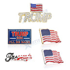 2-Pack Trump 2024 Take America Back Waving Flag Enamel Lapel Pin (2024–2024)