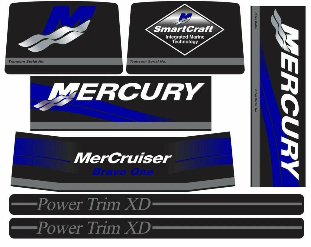 Decal Sticker Kit for MerCruiser Bravo One 1 Drive Engine (37-15167A90)