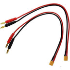 Charging Cable for XT30 and 4mm Banana End (30cm, 16AWG, Red Black)