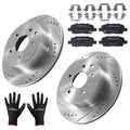 Rear Brake Rotors & Ceramic Pads Set for Nissan Rogue (2014–2020) X-Trail (2005–2006)