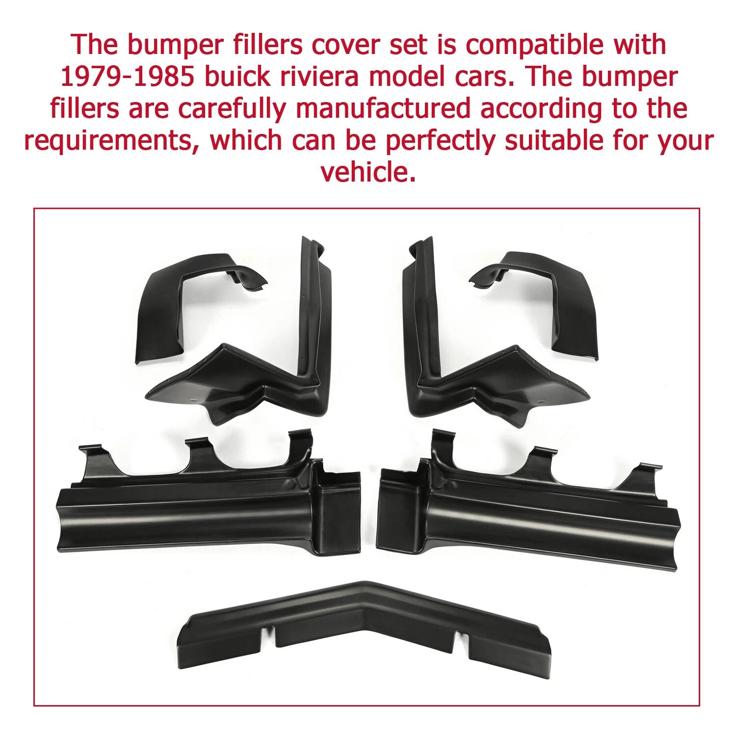 Set of 7 Bumper Fillers for Buick Riviera (1979–1985)