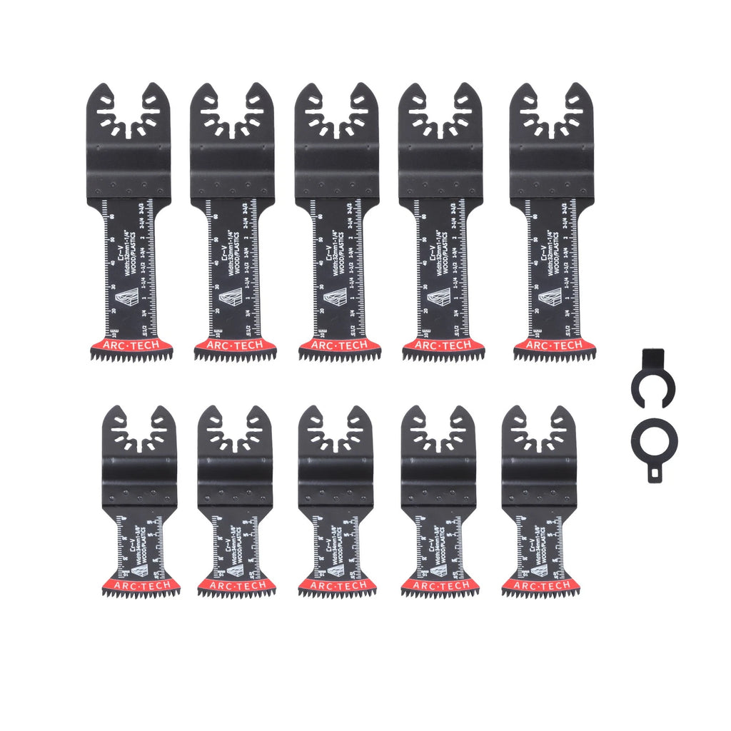 10 Pack Oscillating Multitool Blades for Japanese Saws (Extra-Long)