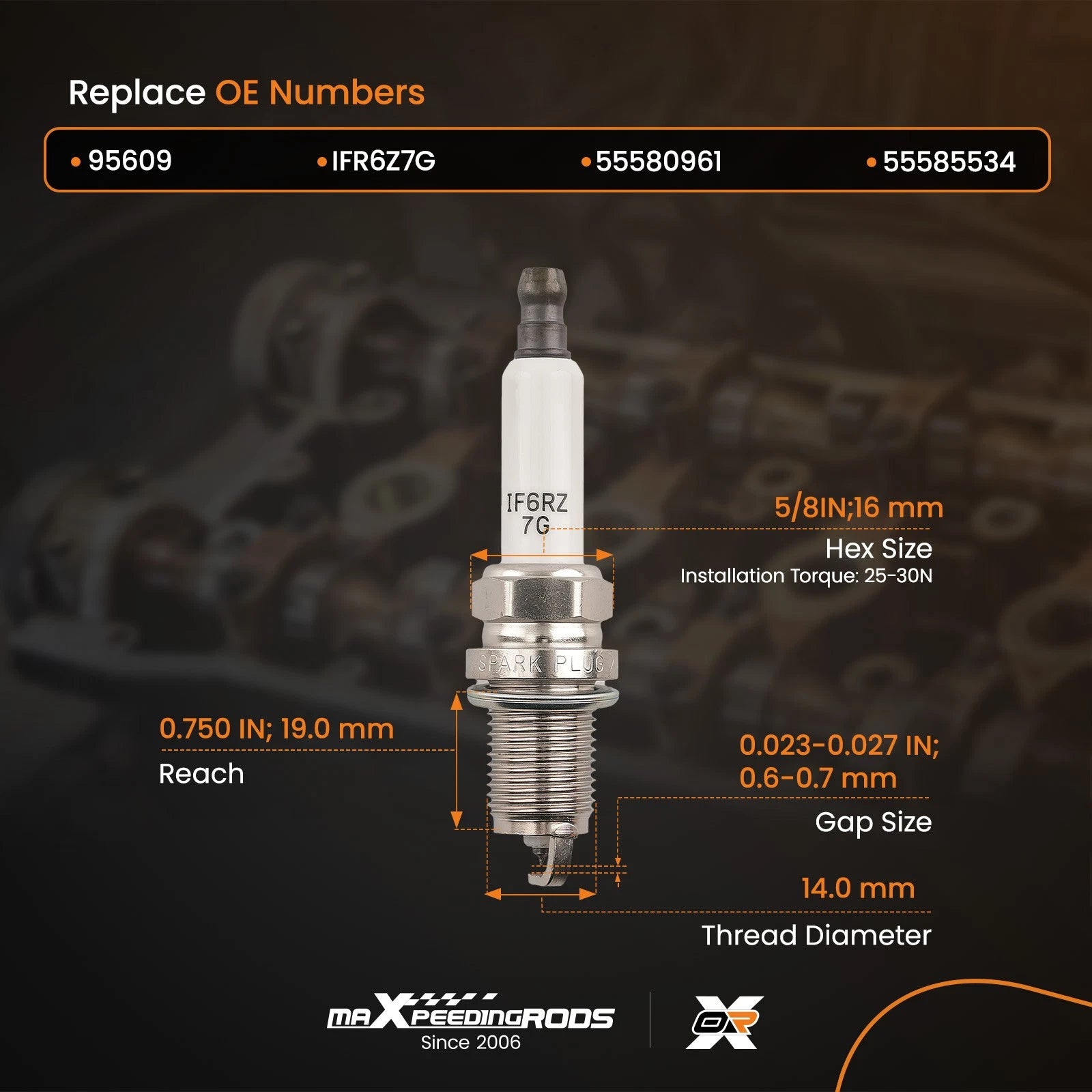 Iridium Platinum Spark Plugs for Chevrolet Sonic (2012–2018)