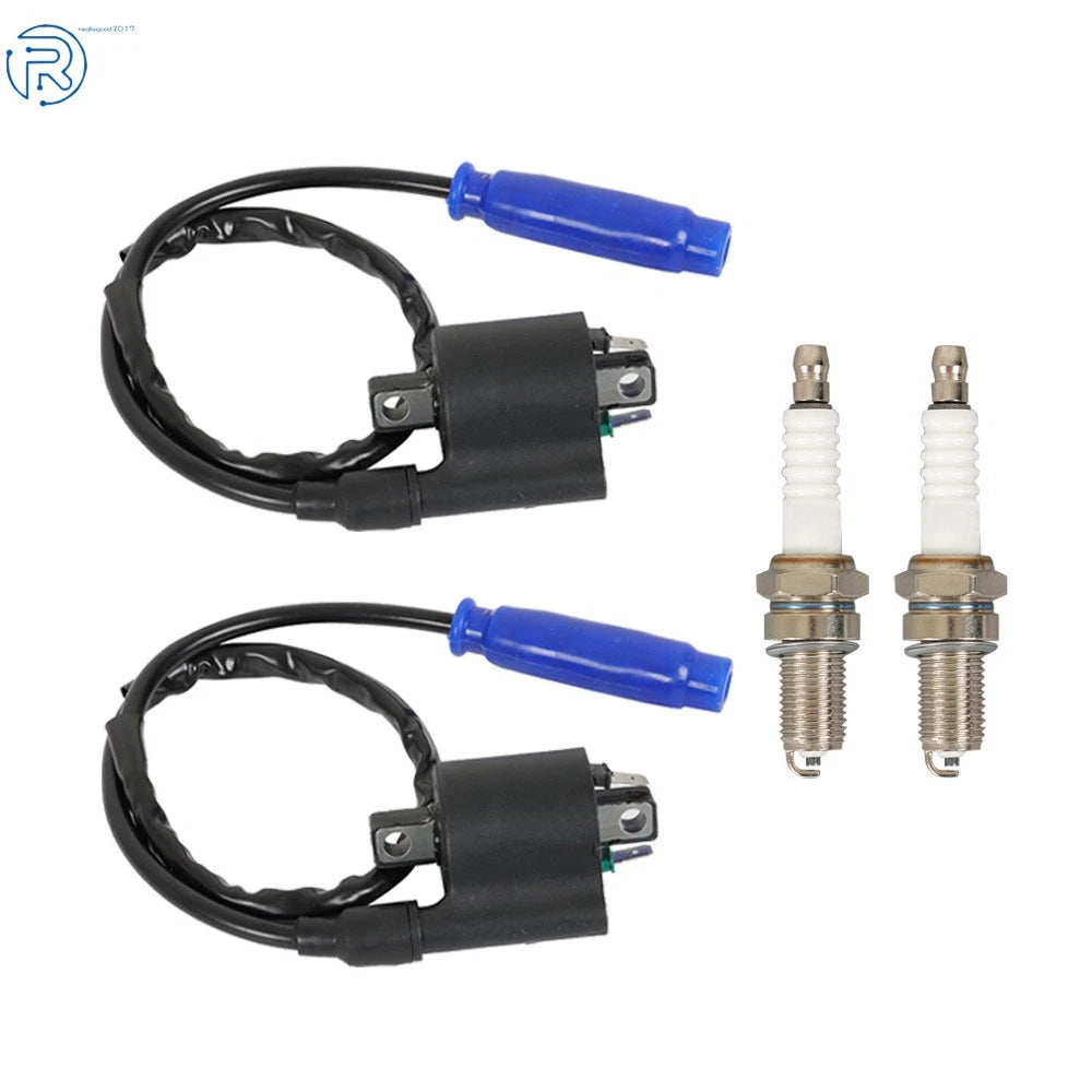 2X Ignition Coil Spark Plug + CAP for Kawasaki Teryx4 750 (2012–2013)