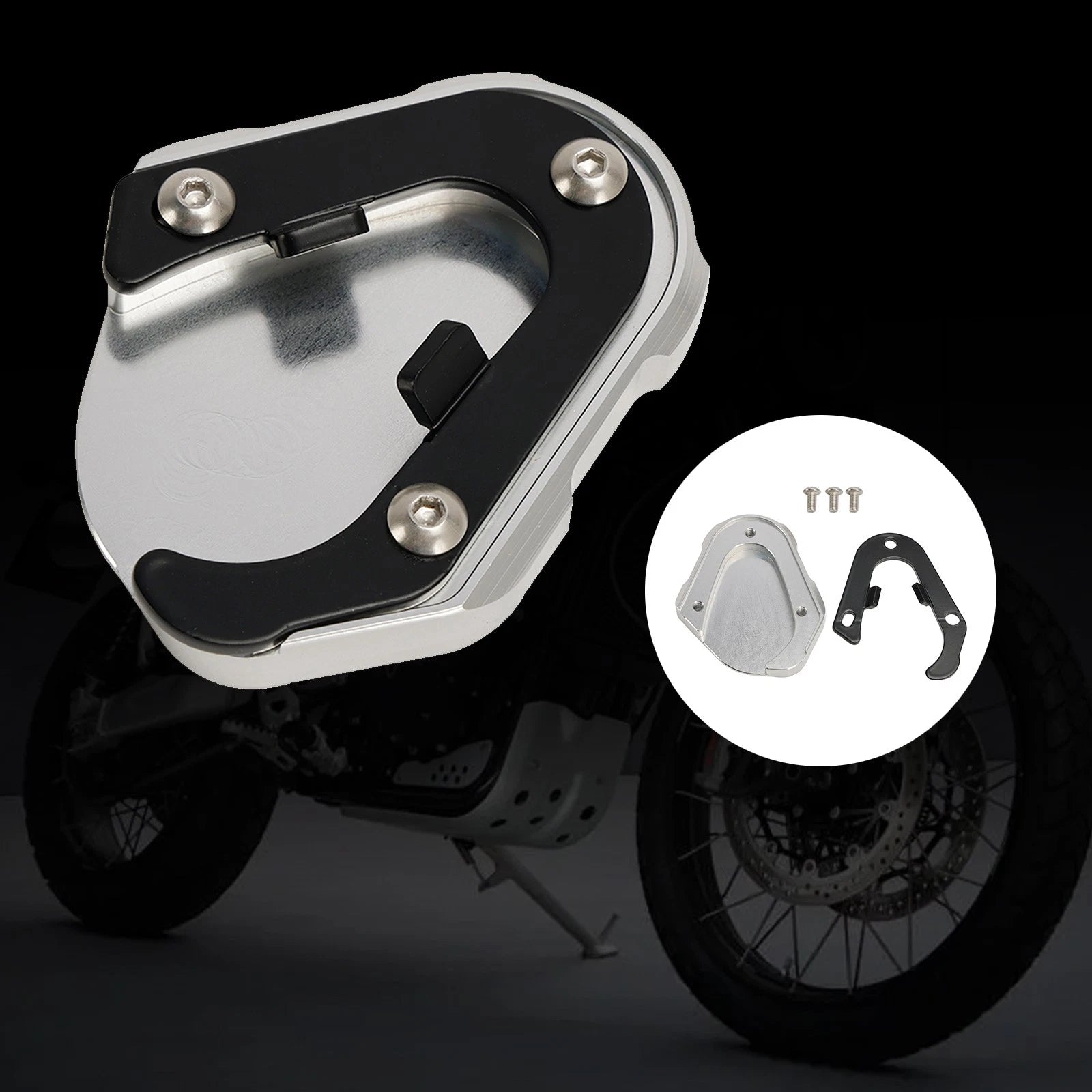 Kickstand Enlarger Plate Pad for Scrambler 1200XC/XE, Tiger 1200 GT (2022–2023)
