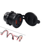 Dual USB Fast Power Charger Socket for Car Boat (12V 24V)