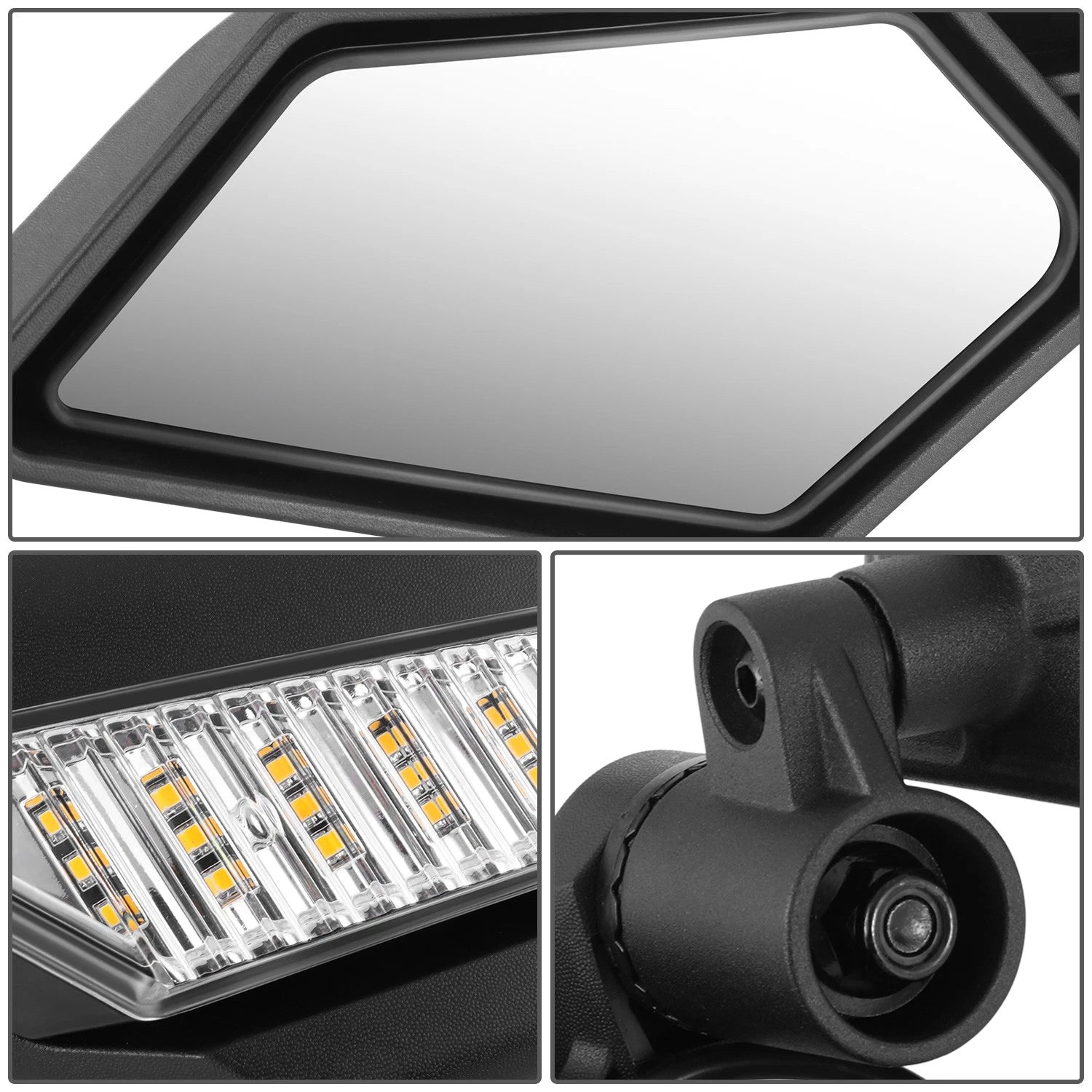 LED Signal Side View Mirrors for Can-Am Maverick X3 (2017–2023)