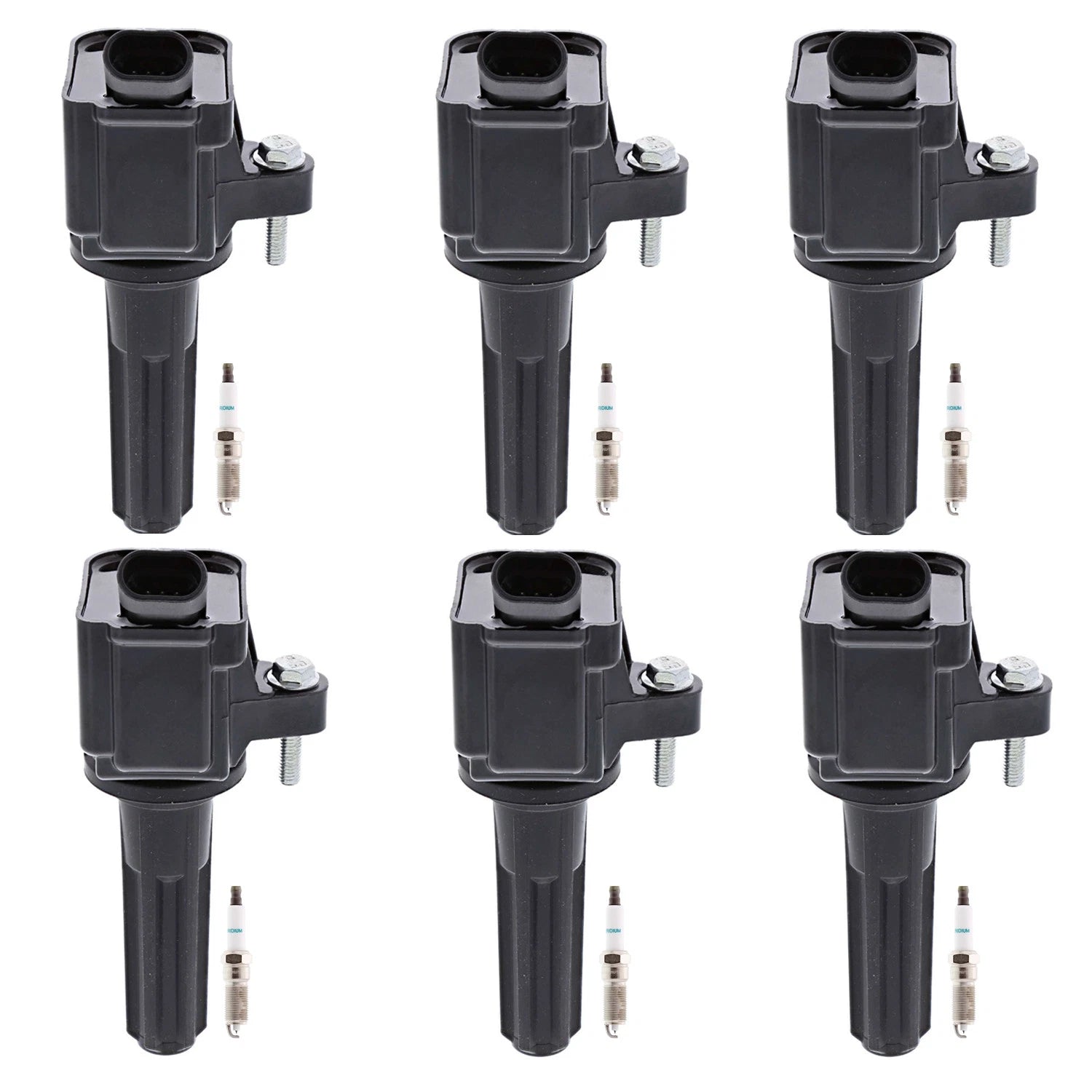 Set of 6 Ignition Coils & Iridium Spark Plugs for Envoy XL Trailblazer (2002–2009)