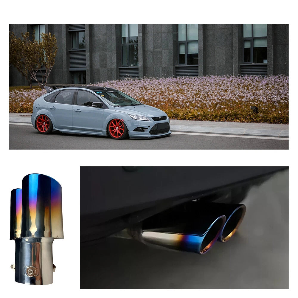 Dual Pipe Exhaust Tip for Universal Fit (Stainless Steel)