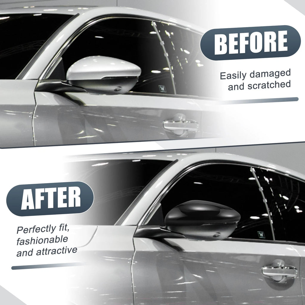 1 Pair Rearview Mirror Cover Overlay Gloss Black for Honda Accord (2018–2021)