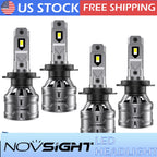 Set of 4 H7 6500K LED Headlight Bulbs 3300000LM White for High Low Beam