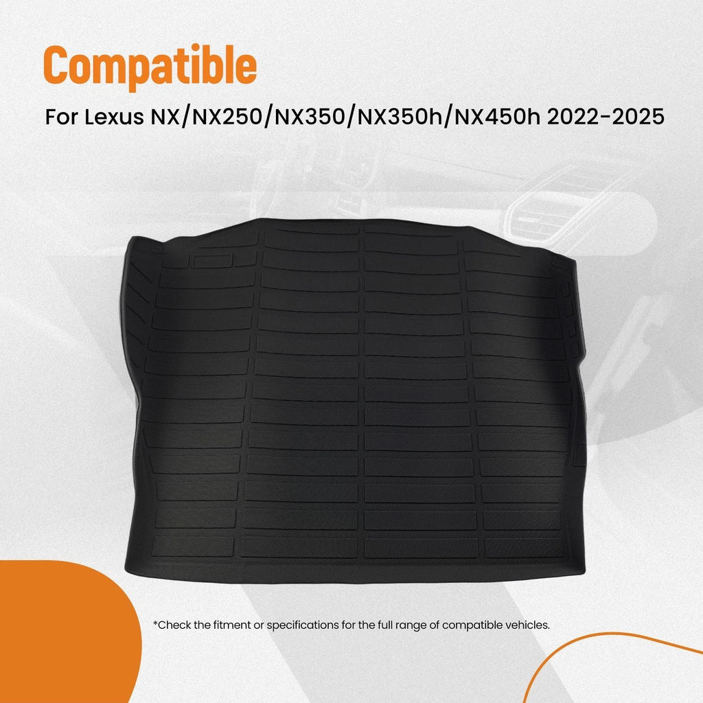 Cargo Liner Tray for Lexus NX NX250 NX350 NX350h NX450h (2022–2025) Black TPE