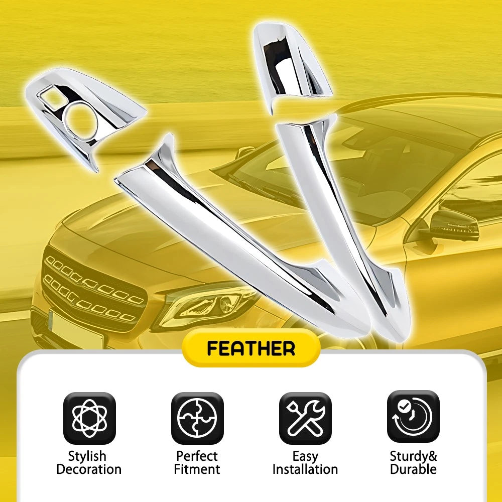 Set of 4 Chrome Exterior Door Handle Covers for Mercedes-Benz ML Class W166 (2012–2015)