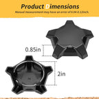 2X Matte Flash Black 5 Lug Rim Caps for Polaris RZR Turbo Pro R (2022–2024)