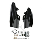 Chrome/Black Mid-Frame Air Deflectors for Harley Touring Street Glide (01-08)