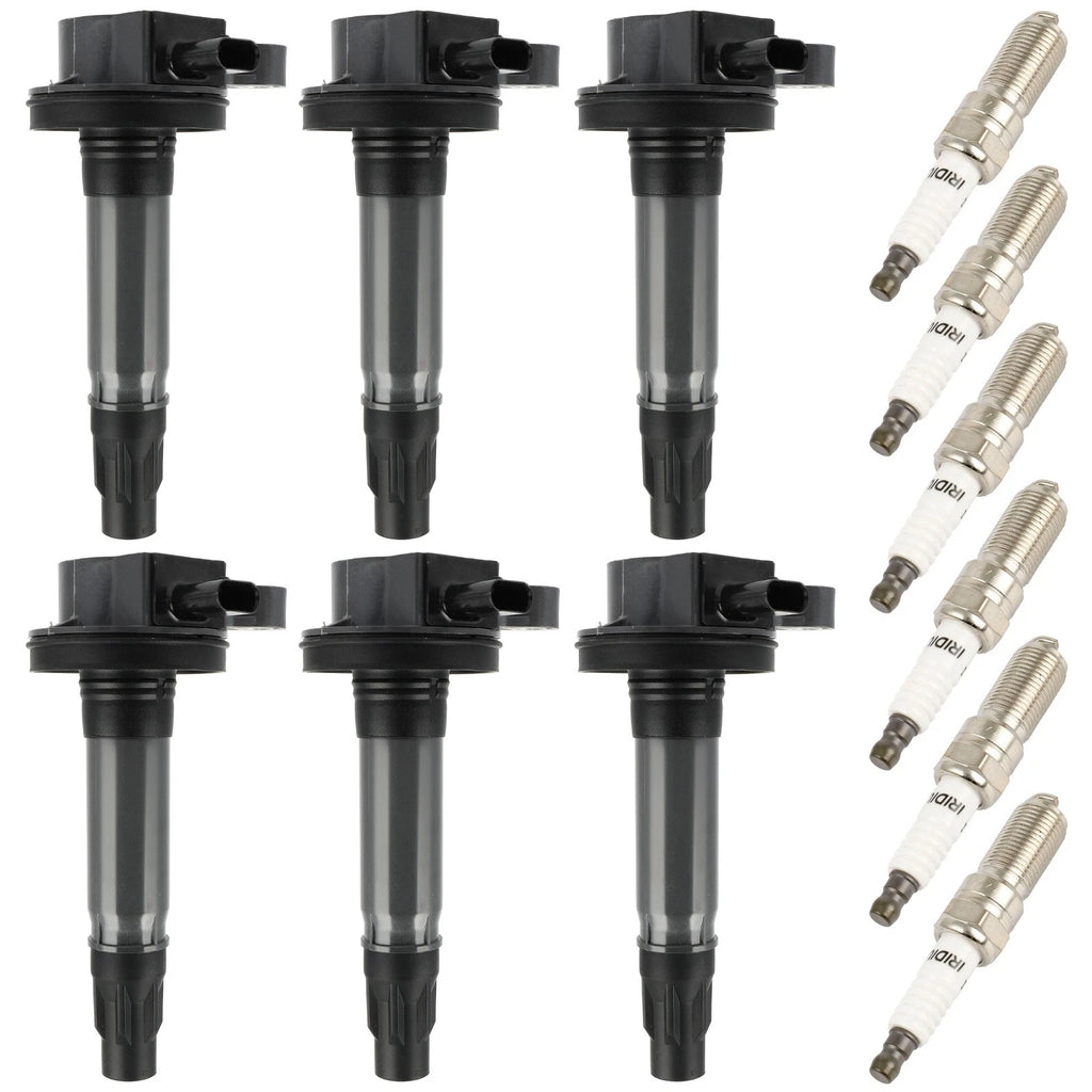 Set of 6 Ignition Coils and 6 Spark Plugs for Ford Taurus (2016)