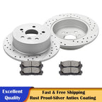 Rear Brake Rotors + Ceramic Pads for Toyota Avalon Camry (2013–2018)