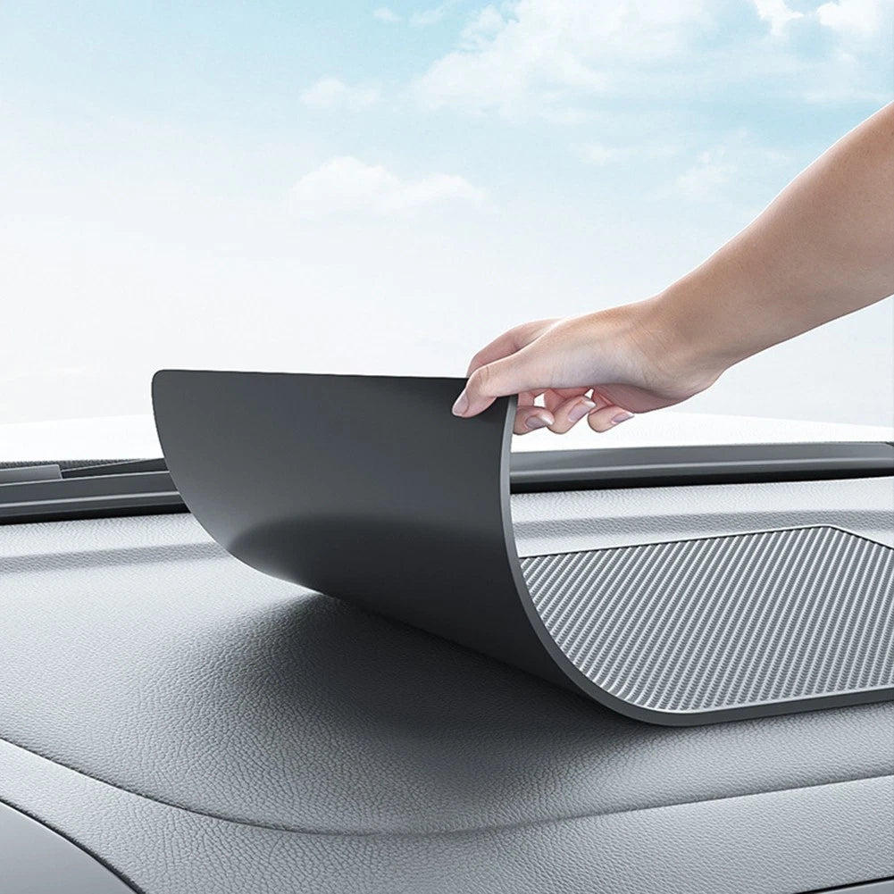 Anti-slip Dashboard Pads Mat for Universal Fit (18x13cm) - Black Silicone