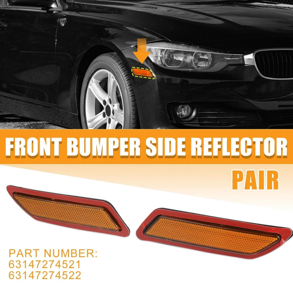 Pair Bumper Reflector Side Marker for BMW F30 F31 3-Series (2013-2015)